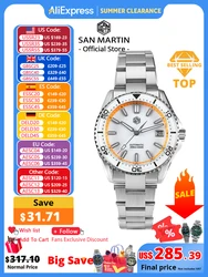 San Martin 2025 New Enamel Dial Full Luminous 39mm Dive Watch Luxury Men Watch NH35 Automatic Mechanical Waterproof 200m SN0129