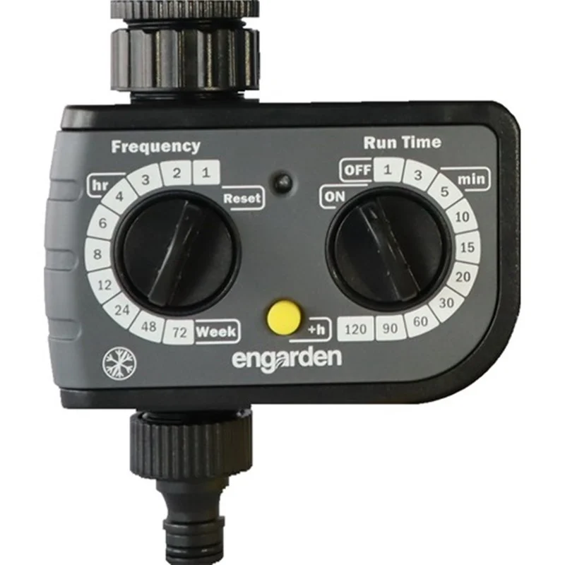 Engarden WT-218 Mechanical Tap Type Timer Hourly or Weekly Watering Option, Faucet Inlet and Hose Connectors