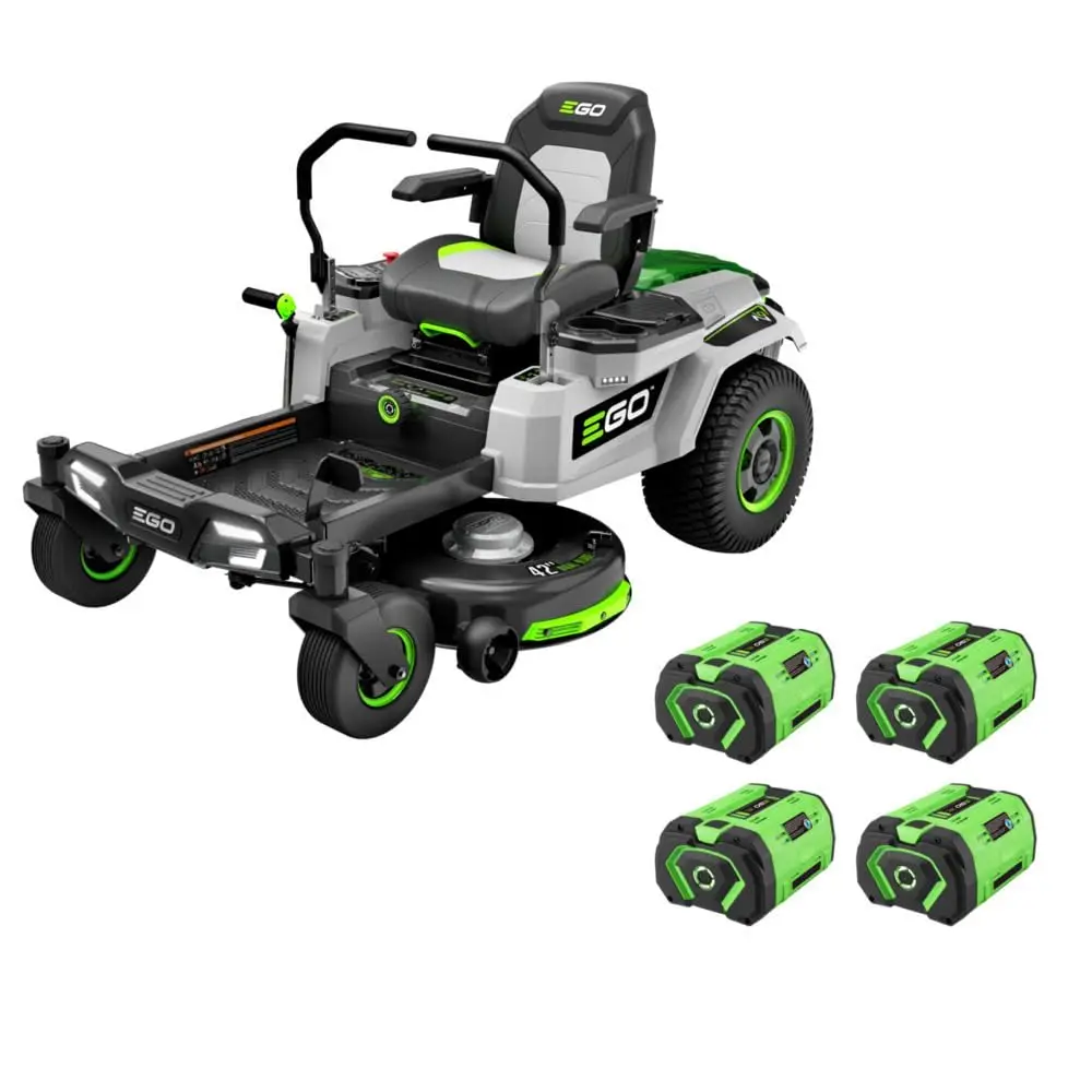 

100%BEST DISCOUNT SALES Ego 42 Power + Z6 Zero Turn Mower with (4) 10.0Ah Batteries & 1600W Charger