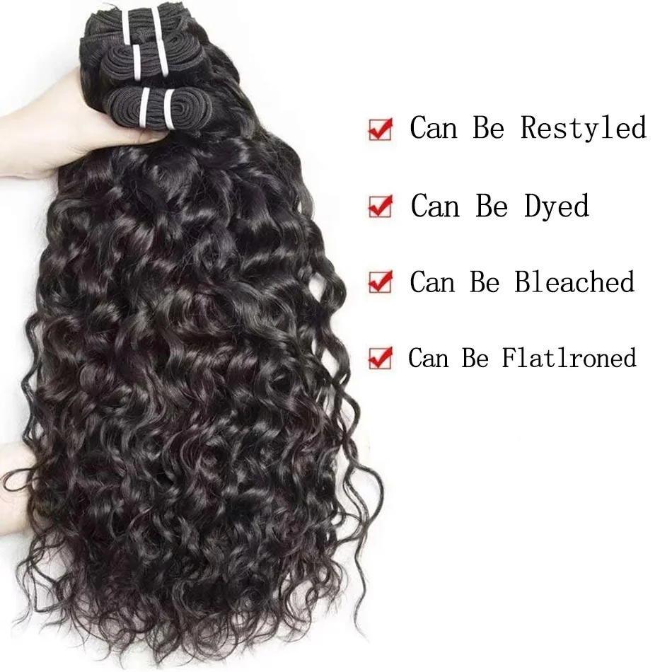물결 모양 인모 번들 100% 천연 헤어 웨프트 익스텐션 50g/100g 번들 12-26인치 부드러운 곱슬 물결 모양 헤어 여성용