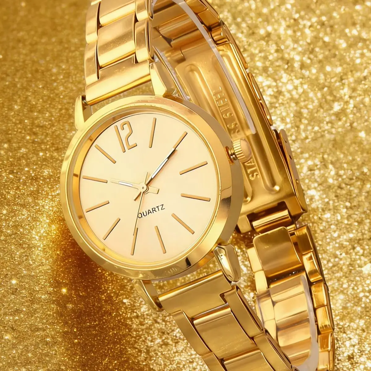 6-Piece Set, Women's Compact Quartz Watch with Water Drop Bracelet, Necklace, Earrings, and Ring Set, Exquisite and Fashionable, Charming, Perfect Accessory for Banquets and Parties. - view 5