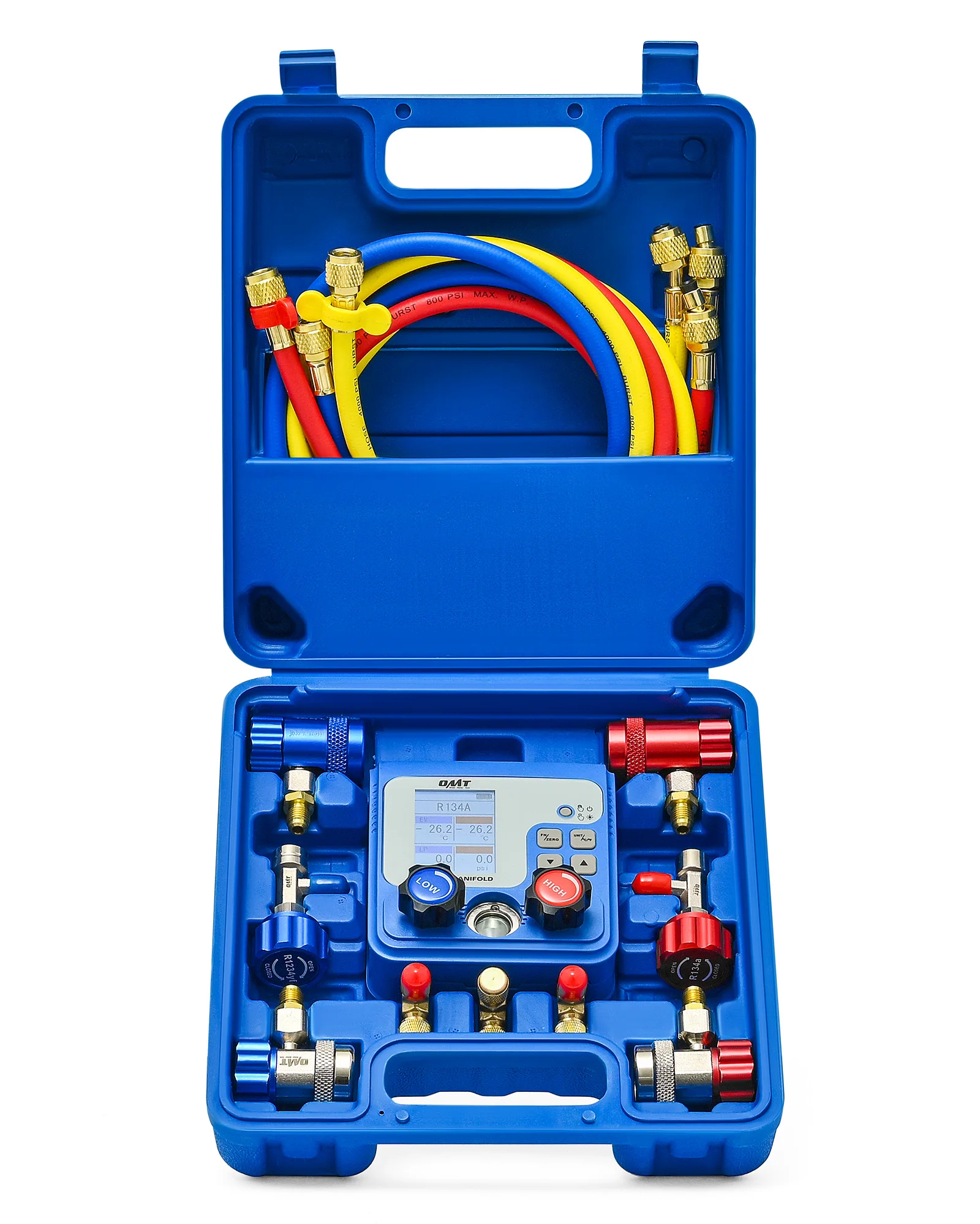 

OMT 3 Way AC Digital Manifold Gauge Set HVAC Vacuum Pressure Temperature Tester