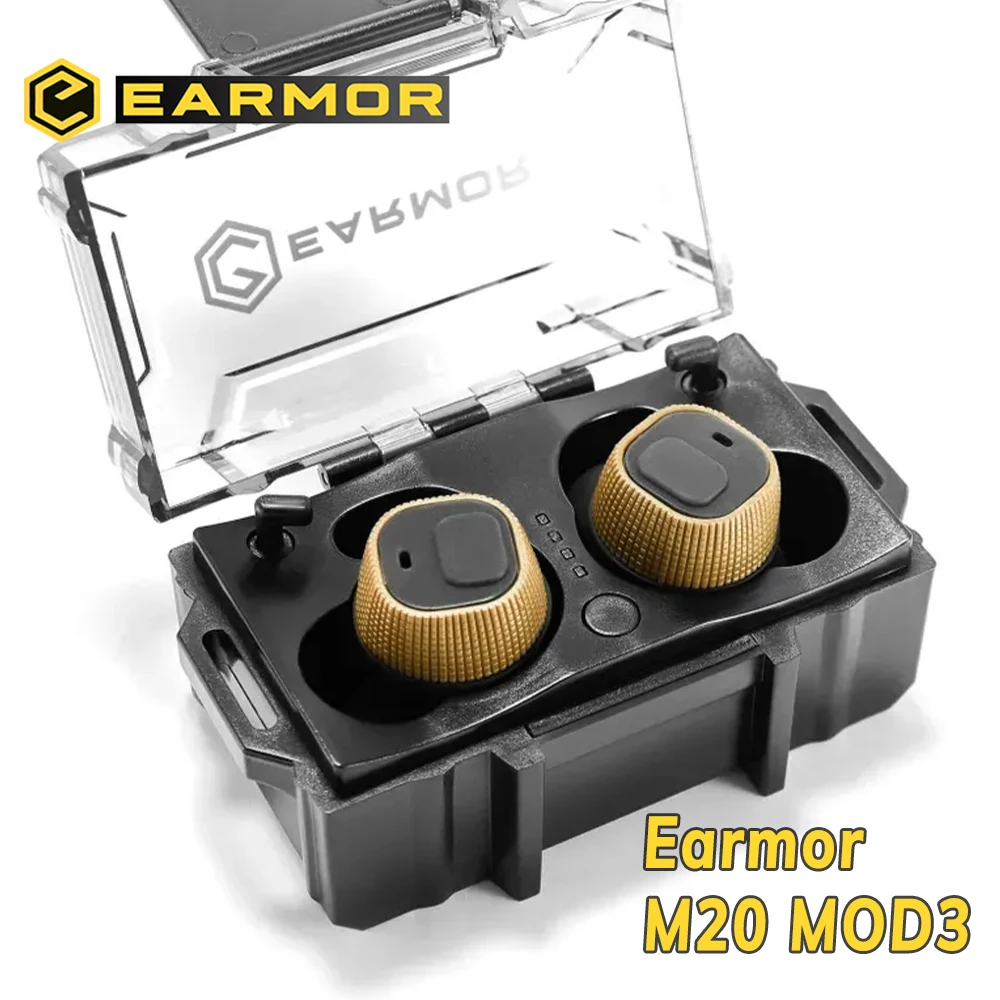 EARMOR M20 MOD3 Electronic Earplugs Headset Anti Noise Ear Plug Noise Canceling for Hunting Silicone Earmuffs Shooting NRR22db