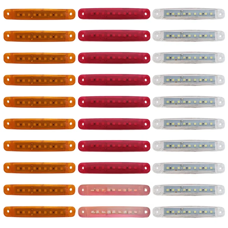 10 pièces 9 SMD lumière ovale dégagement remorque 24V camion camion caravane camion LED marqueur latéral indicateur lampe 12V Luces Remolque