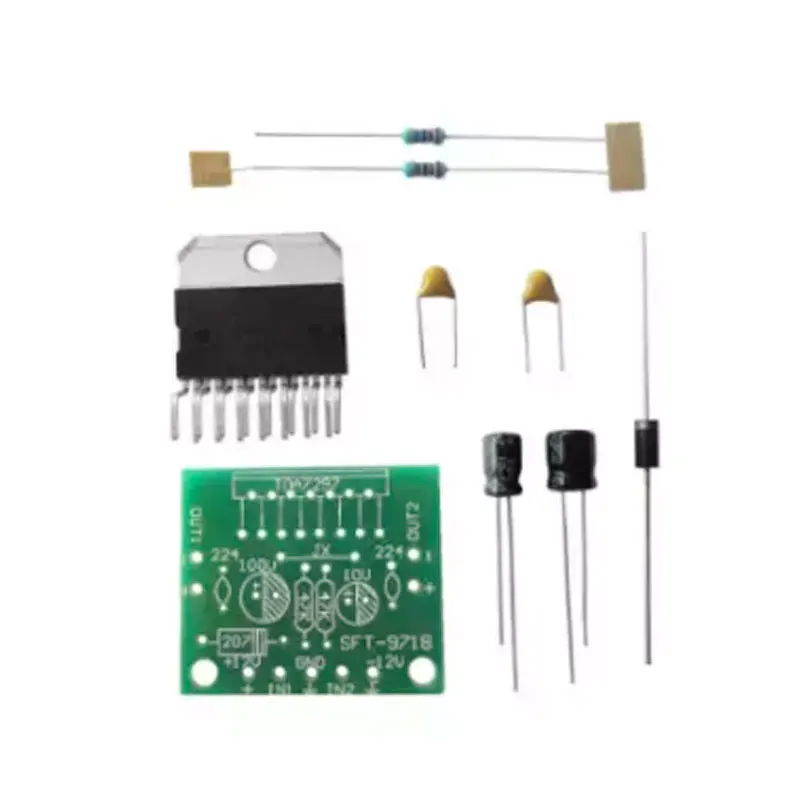 Imagem -05 - Dupla Placa Amplificador de Codificação de Áudio Kit Faça Você Mesmo Eletrônico Tda7297 dc 12v Grau 2.0 15w 100 Pcs