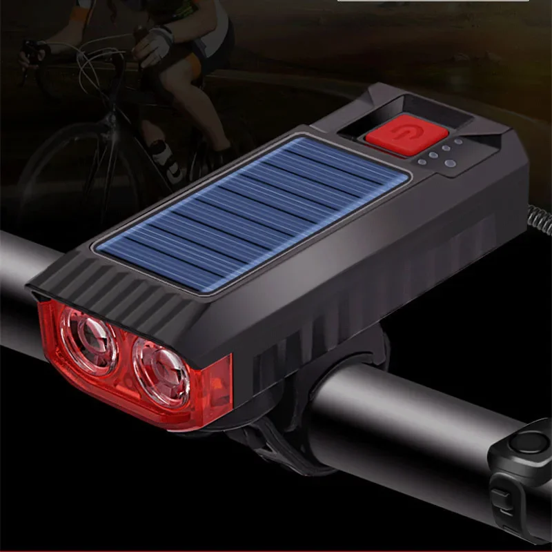 AliExpress SHIZIWANGRI 4000mAh Bicycle Light 1200 Lumen Bike Headlight Solar Flashlight Handlebar Bike Bell USB Charging MTB Road Cycling Highlight