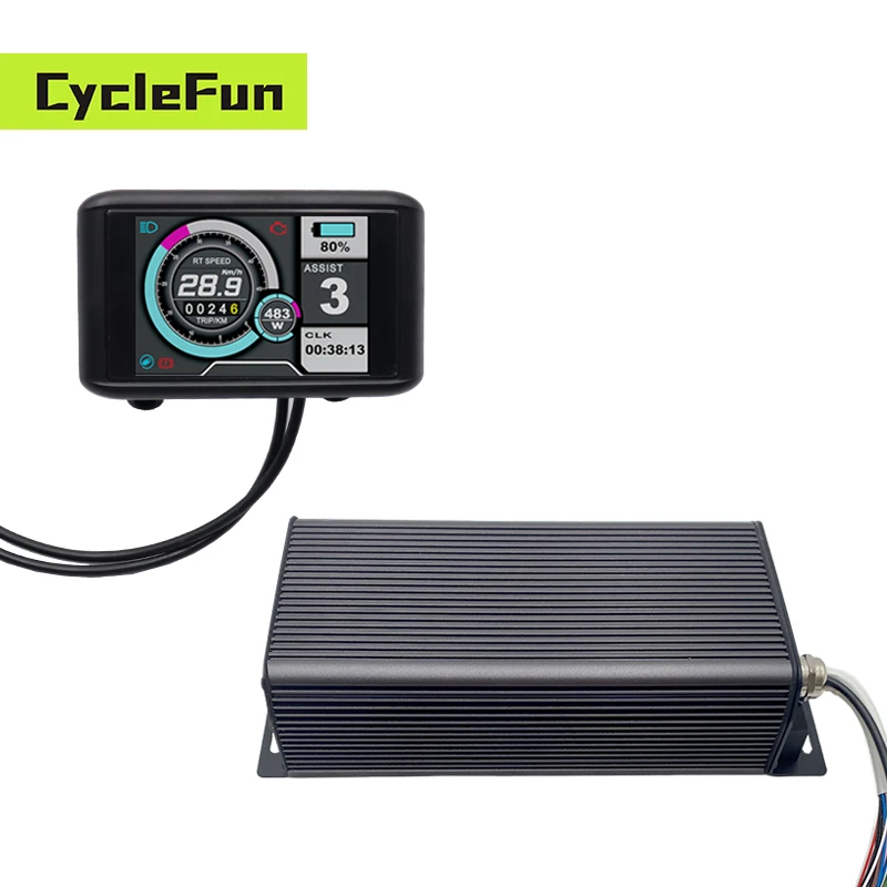 

Sabvoton SVMC7280 APT V2 2KW-3KW DC 80A Brushless DC Controller with UKC1 TFT Display Electric Scooter Hub Motor Accessories
