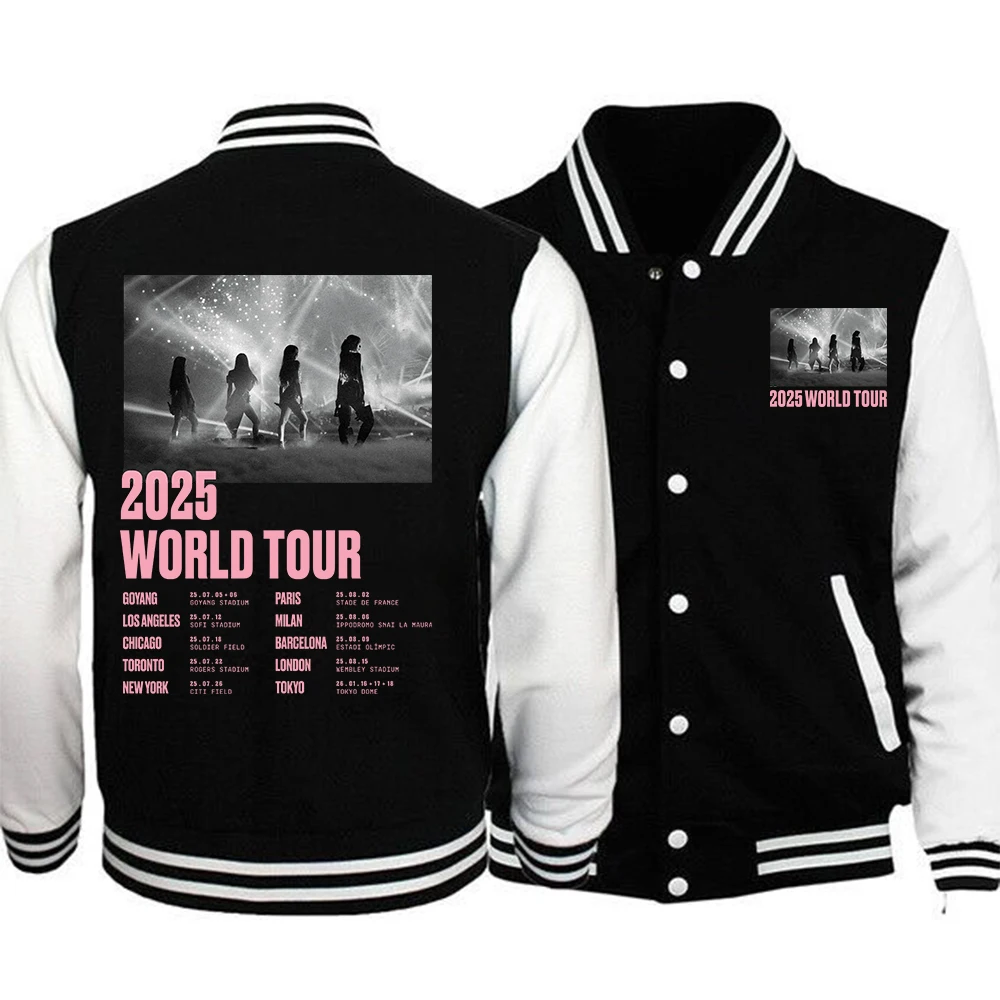 Pink Tour 2025 Hoodie Baseball Uniform Jacket Women Men Baseball Jacket Hoodie Tops