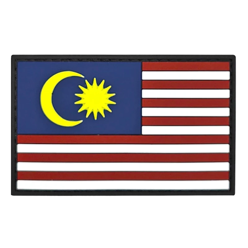 Malaysia Flag PVC Armband Rubber Patch Clothing Personality Accessories