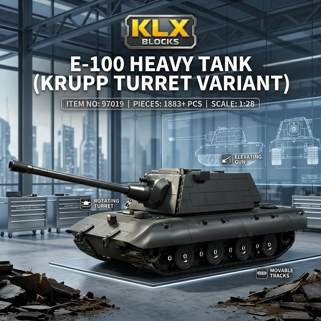 

Конструктор MOC: Немецкий танк E-100 времен Второй мировой войны, 1883 детали, с башней Крюп, тяжелый панцерный танк, модель из кирпичиков, коллекционная игрушка для мальчиков и взрослых, подарок