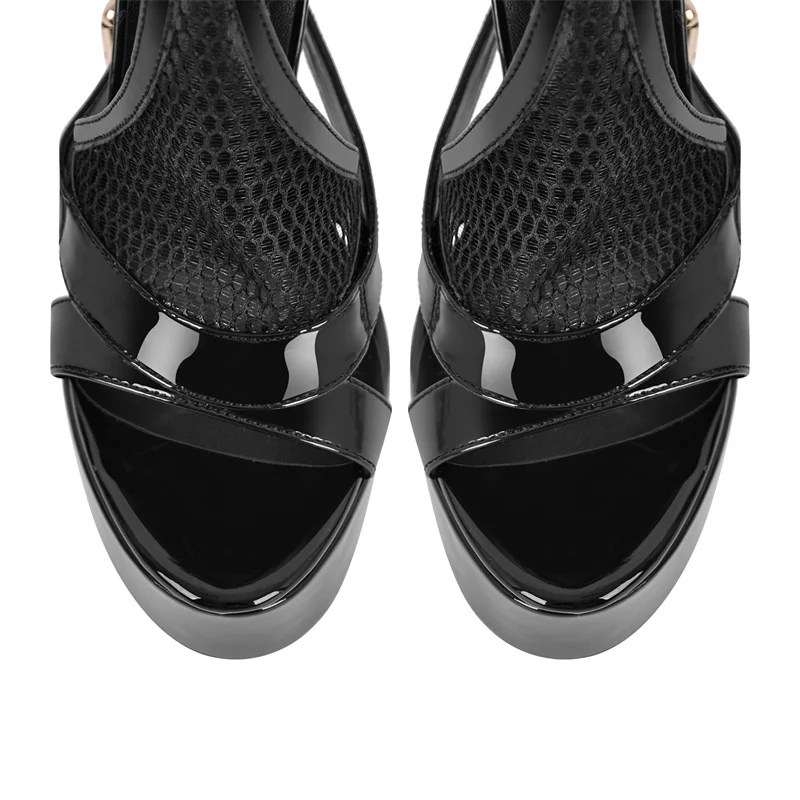 Onlymaker Women Peep Toe Platform Sandals Thin Heels Ankle Strap Buckle Sandals Fashion Summer Heels