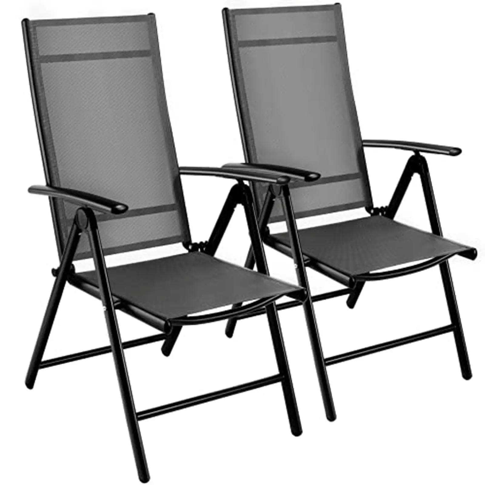 Zones fa-Ensemble de chaises pliantes de jardin, 2 pièces, angle réglable à 7 voies, camping, charge rapide 150kg