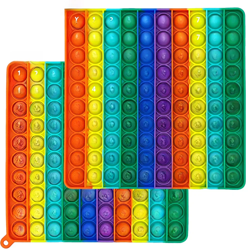 9x9 Multiplication 1-100 jouets de comptage Fidget, bulle de poussée en Silicone chiffres d'apprentissage des mathématiques jouet éducatif cadeaux pour les enfants