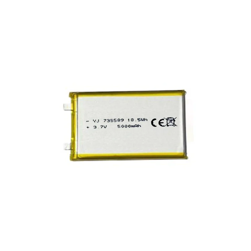 735589 3.7V 5000mAh High Capacity Li-ion Polymer Battery 18.5Wh for Power Tools, Drones & High-Power Electronics