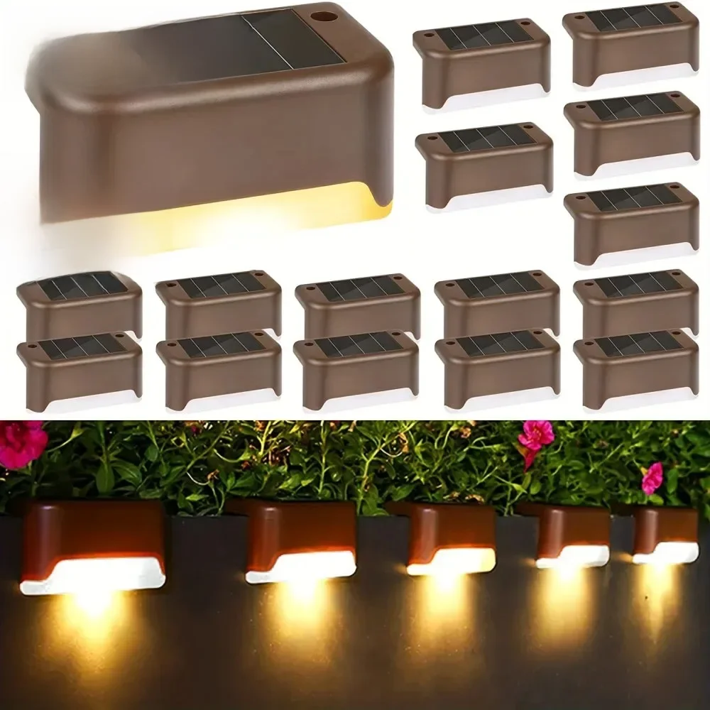 4/16Pack LED Solar Stair Light Lamp Waterproof Passage Courtyard Guardrail Step Night Light for Outdoor Garden Borders Terrace — zdjęcie 2