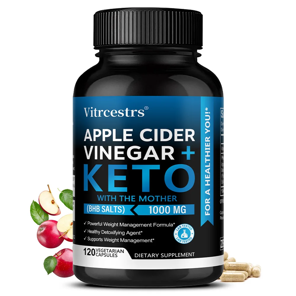 Apple cider vinegar ketogenic capsules - contain calcium - support healthy weight management and energy metabolism