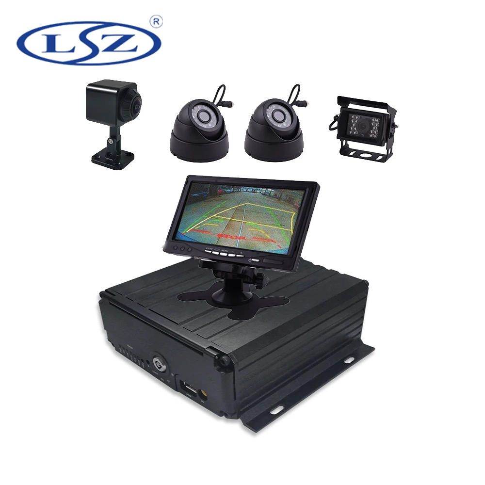 

LSZ Vehicle Surveillance Kit 6 Channel H.265 1080p Mobile Dvr Suit With 4 Camera and 1 LCD Monitor