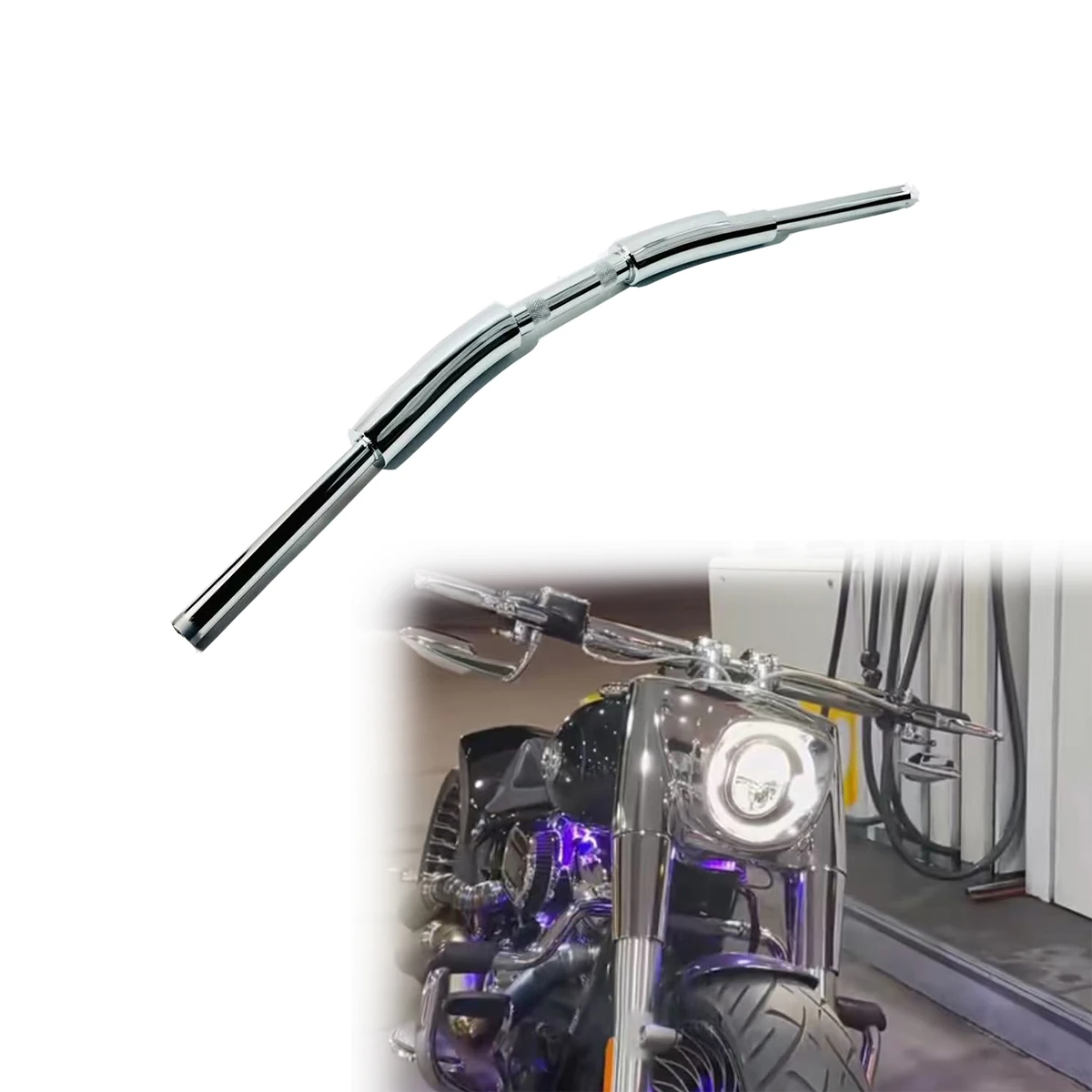 

Motorcycle 2inch Handlebar Drag Bar For Harley Sportster XL 883 1200 48 Breakout Street Bob Fat Boy Low Rider Steering Wheel