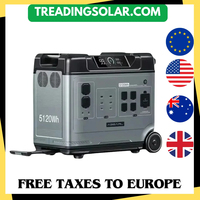 Abearl-Batterie de secours portable KITEL P5000, 5120Wh, batterie veFePO4, 5x2200W, prises AC 4000W