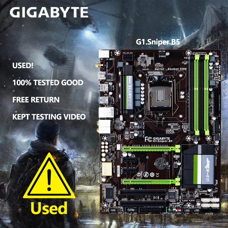 

GIGABYTE G1 Gaming G1.Sniper B5 LGA 1150 Intel B85 HDMI SATA 6Gb/s USB 3.0 ATX Intel Motherboard