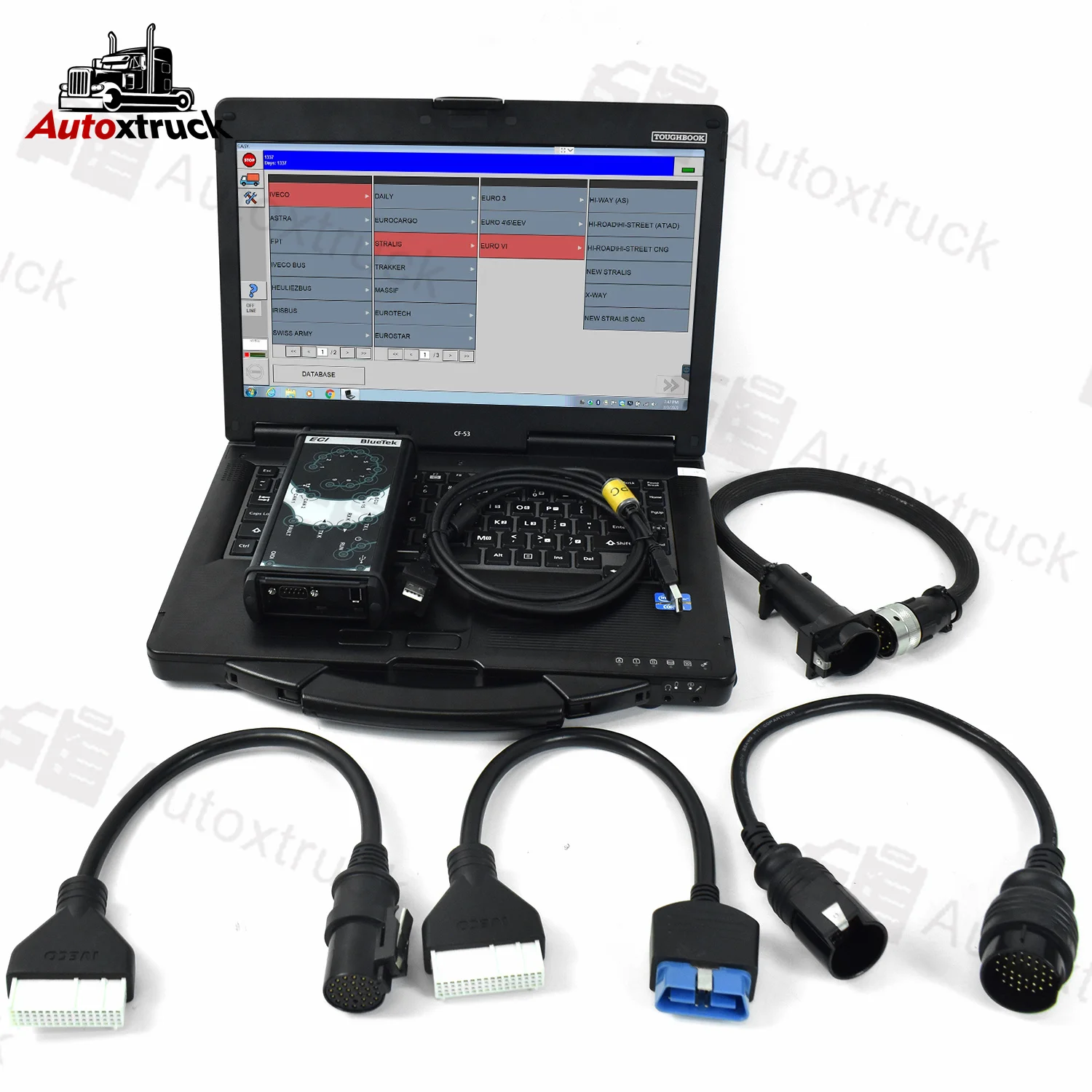 For IVECO CF53 Laptop Eltrac diagnostic tools TRUCK ELTRAC EASY ECI Euro5 Euro6 diagnosis scanner