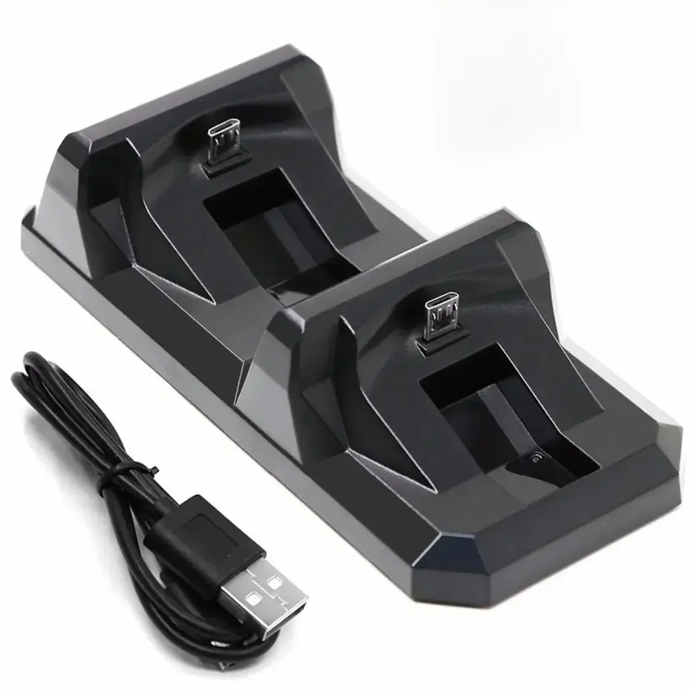 USB Dual Charge Dock para PS4 Controller, Gaming Charging Stand, Suporte para Sony PlayStation 4,