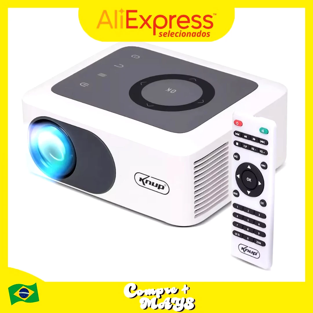 Projetor Portátil Data Show Retroprojetor 2300 Lumens Full HD Alta Definição Imagem Nítida Ideal para Filmes Apresentações