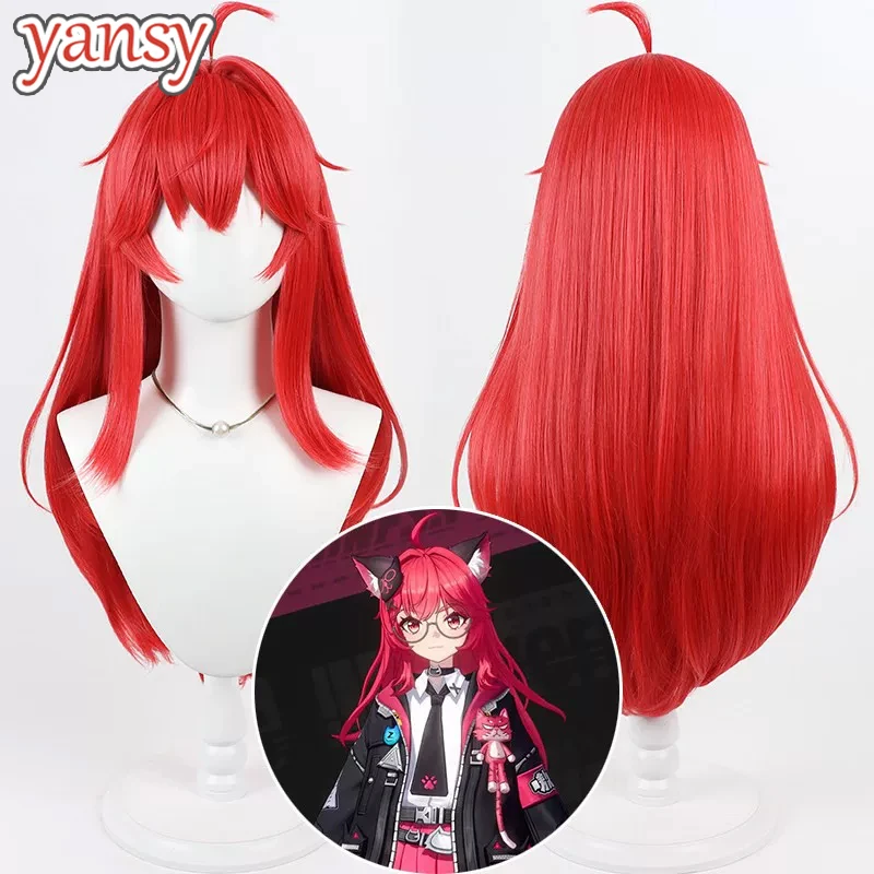 yansywig-synthetic-hair-nanally-collins-cosplay-wigs-neverness-to-everness-nanally-collins-80cm-straight-red-wig-heat-resistant