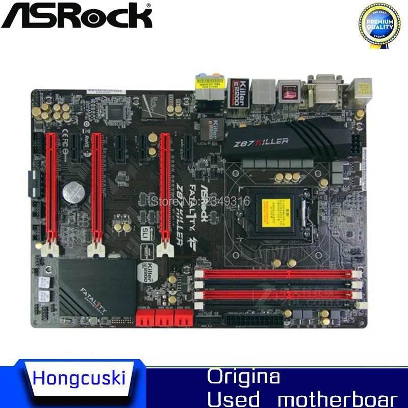 

Used original slot LGA1150 Z87 motherboard for ASRock Fatal1ty Z87 Killer desktop board USB3.0 SATA3 DDR3