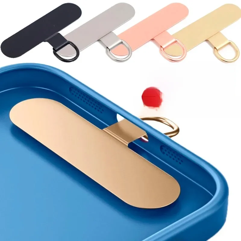 Onglet d'attache universel en métal pour téléphone portable, Ultra-fin, en acier inoxydable, sangles de lanière de téléphone de remplacement, languette de cordon de suspension pour carte, 4/2/1 pièces