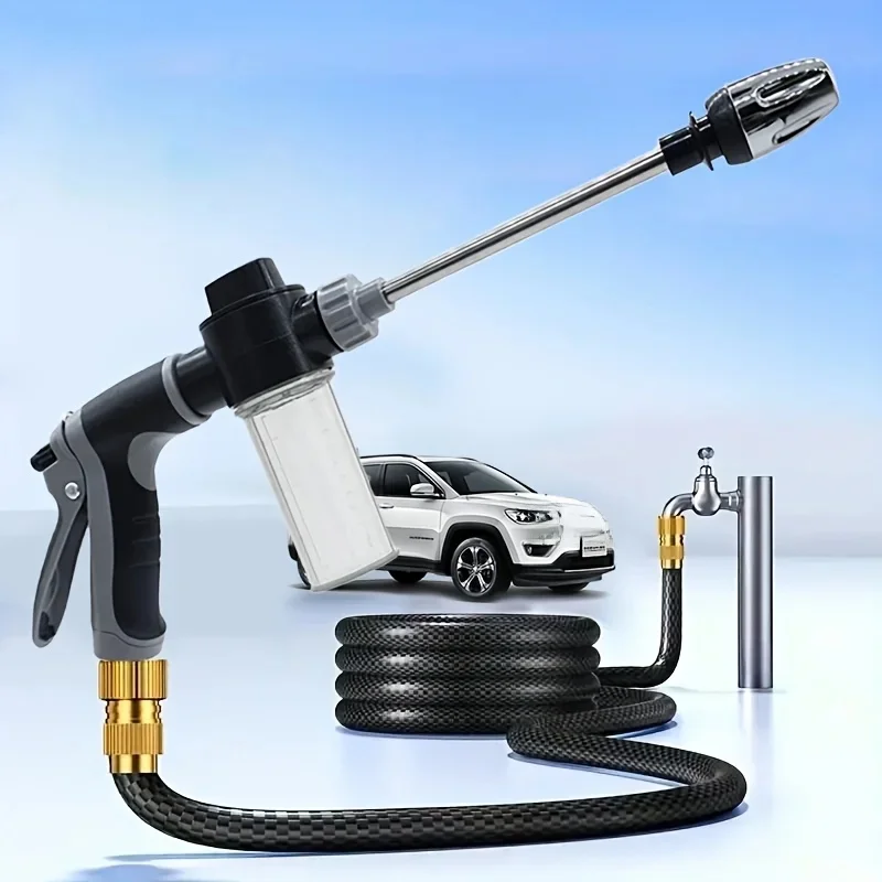 Hogedruk autowaswaterpistool, externe reiniging van camper, schuimketelreiniging, tuinwaterslangmondstuk, tuindouche, - afbeelding 2
