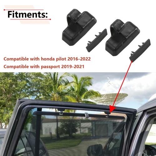Imagen 1 del producto Clip de gancho para parasol de puerta trasera de coche, Kit de cubierta para Honda Pilot 2016-2022/Passport 2019 2020 2021 83741-TG7-A00ZAKIT
