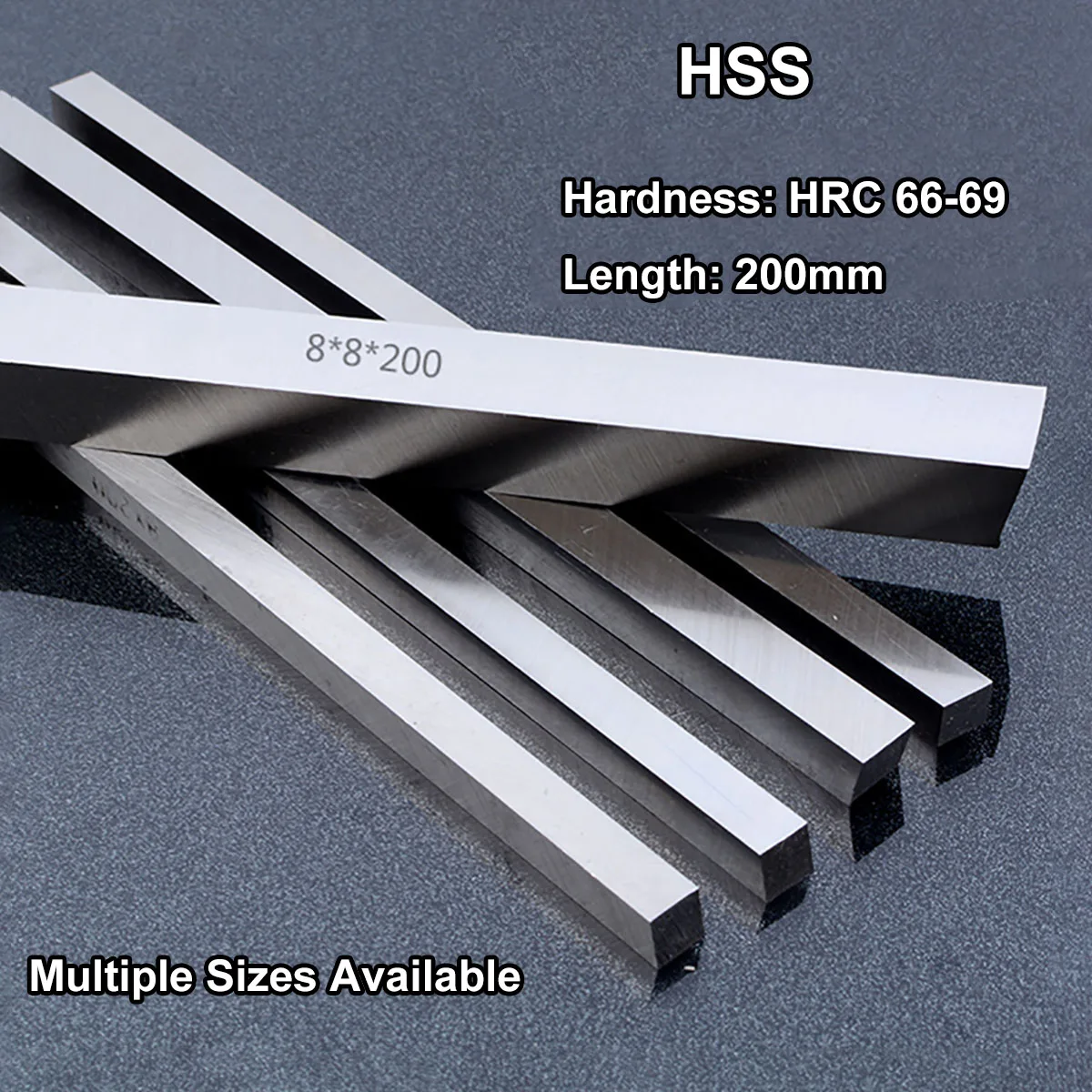 1Pcs 200mm Long HRC 66-69 CNC Lathe HSS Bit 3/4/5/6/8/10/12/14/16/18/20mm CNC Turning Milling Tools HSS Steel Flat Square Bar