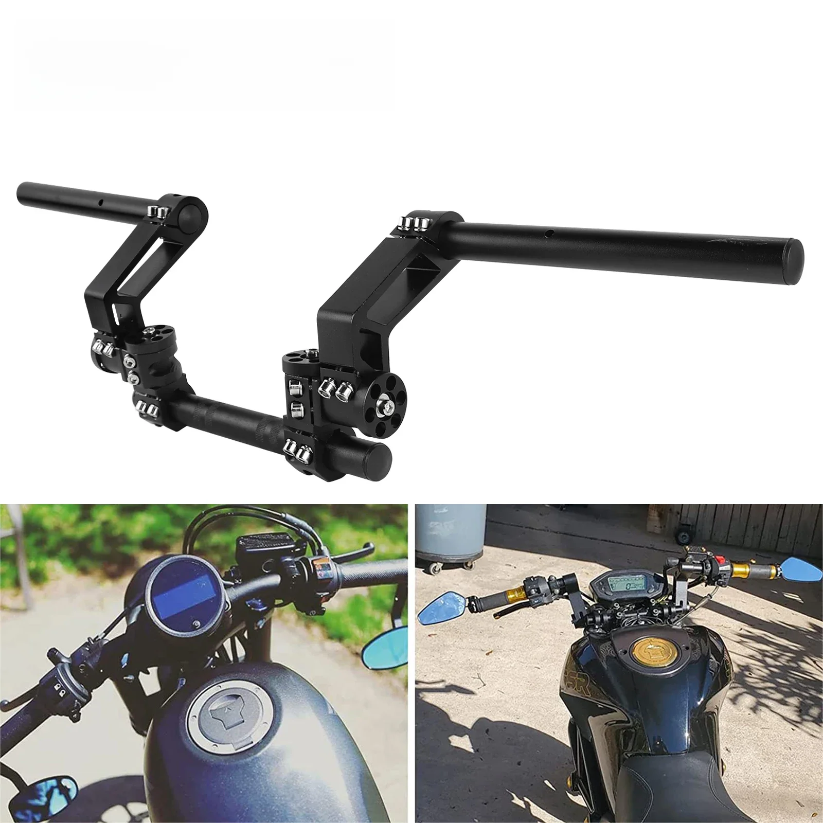 AliExpress FLYPIG Motorcycle Steering Handlebar 7/8" 22mm Adjustable Steering Wheel Handle Bar for 125cc Dirt Bike Pit Bike Motocross Scooter