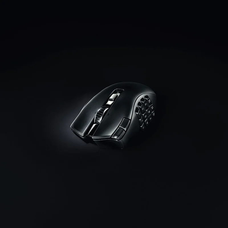 Mouse para jogos MMO sem fio ergonômico Razer Naga V2 HyperSpeed com 19 botões programáveis - sem fio (2,4 GHz) e Bluetooth