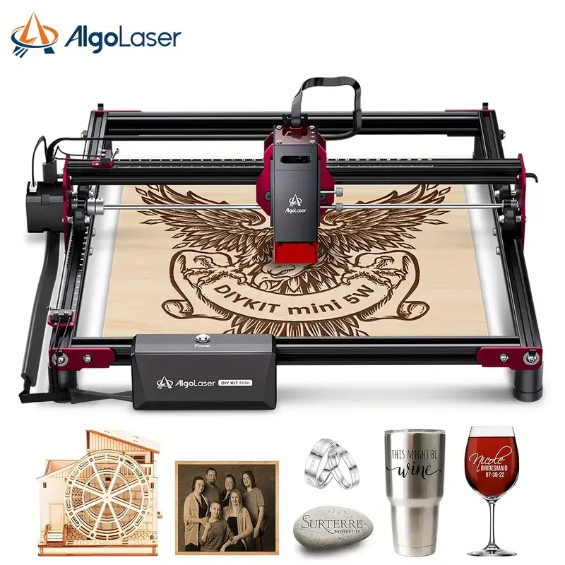 For Wood Algolaser DlY KIT Mini 5W 10W Laser Engraver Support WIFI 12000mm/min Speed Laser Engraving Machine 300x315mm Work Area