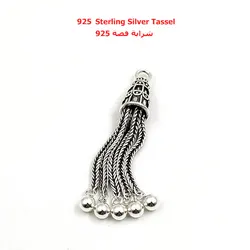 S925 sterling silver tassel pendant  DIY tasbih accessories