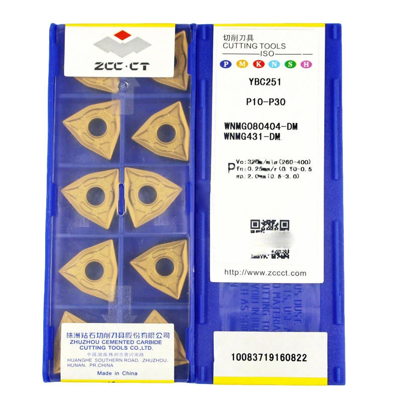 

ZCC.CT WNMG080404 WNMG080408 WNMG080412 PM DM DF DR EF EM YBC251 YBC252 YBG202 YBG205 ZCC CT Твердосплавные пластины Токарные лезвия с ЧПУ