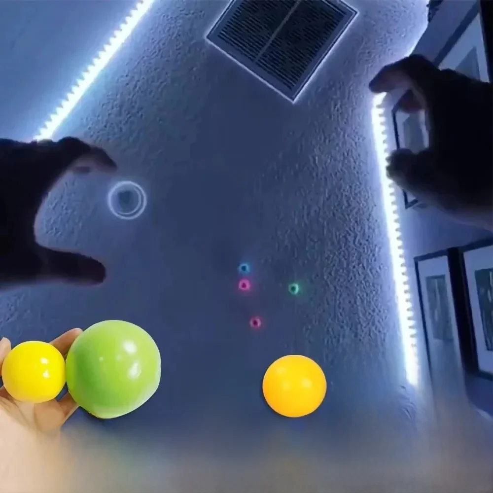 Boule collante lumineuse de 6cm, jouets qui brillent dans la nuit, boules murales de plafond, décompression, jouet à presser pour enfants et adultes, cadeaux