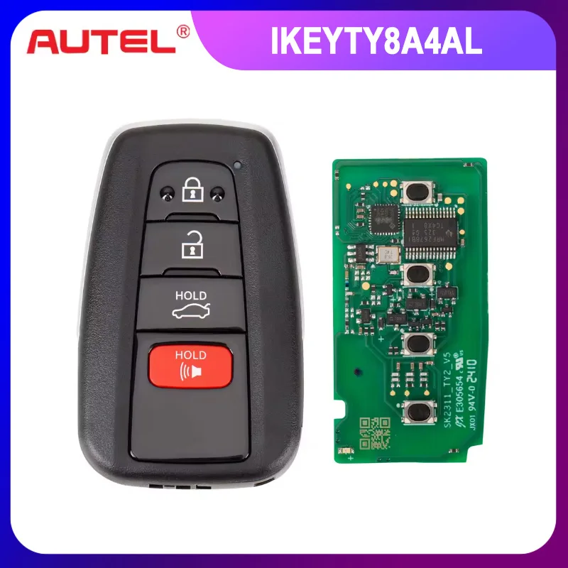 

Autel IKEYTY8A4BL IKEYTY8A4AL Универсальный смарт-ключ дистанционного управления 3 + 1 кнопки для Toyota для Autel Smart Key для KM100 IM508 IM608
