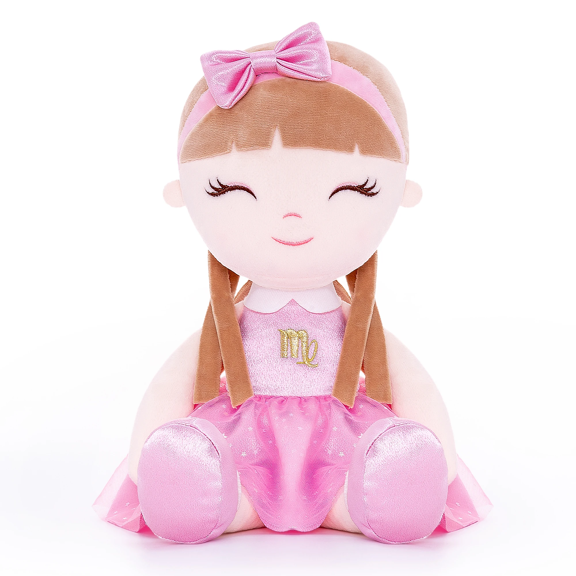 16 inches Baby Girl Gifts Plush Doll Virgi Constellation Doll in Pink Skirt With Gift Box for Birthday Christmas Gift