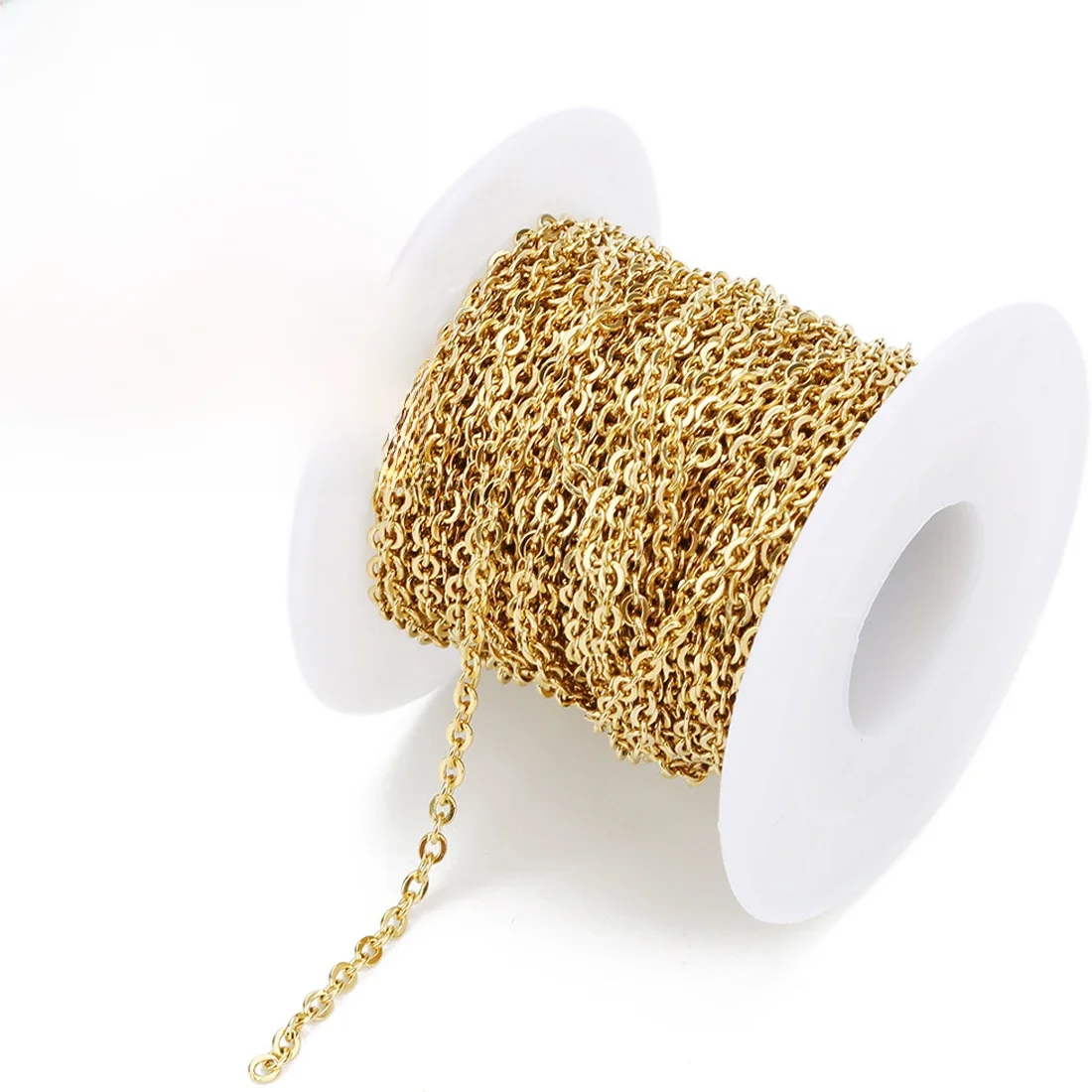 1M kabel ze stali nierdzewnej złoty łańcuszek ogniwo łańcuszka luzem na naszyjnik bransoletka Making DIY komponenty do biżuterii hurtownia 1/1.5/2/2.5/3mm — zdjęcie 2