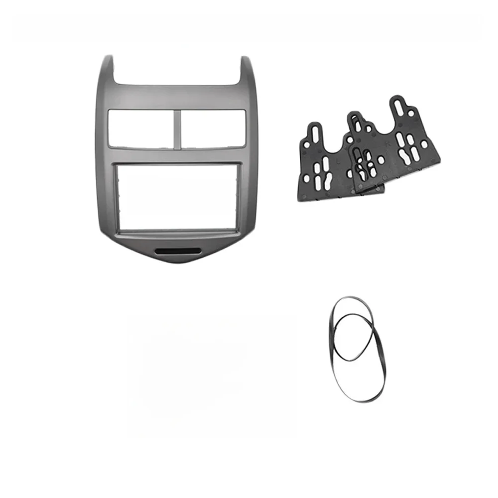 WQLSK 2 Din Radio Frame dla Chevrolet Aveo Sonic 2011+ Stereo Audio Panel Dash Mount Kit Trim DVD Fascia Adapter Cover — zdjęcie 2