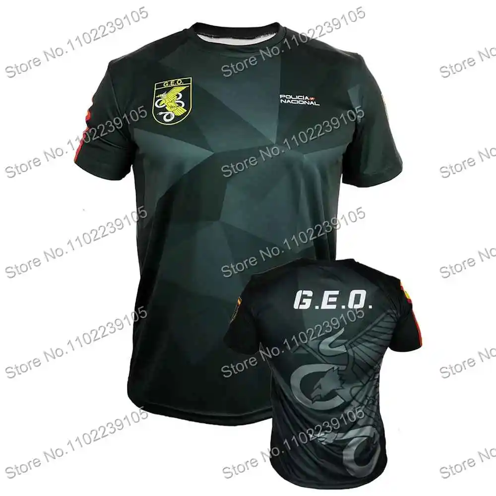 2023 Spanish National Police GEO T Shirt Spain Outdoor Tech Shirts Men MTB Clothing Training Tops Fitness Jersey