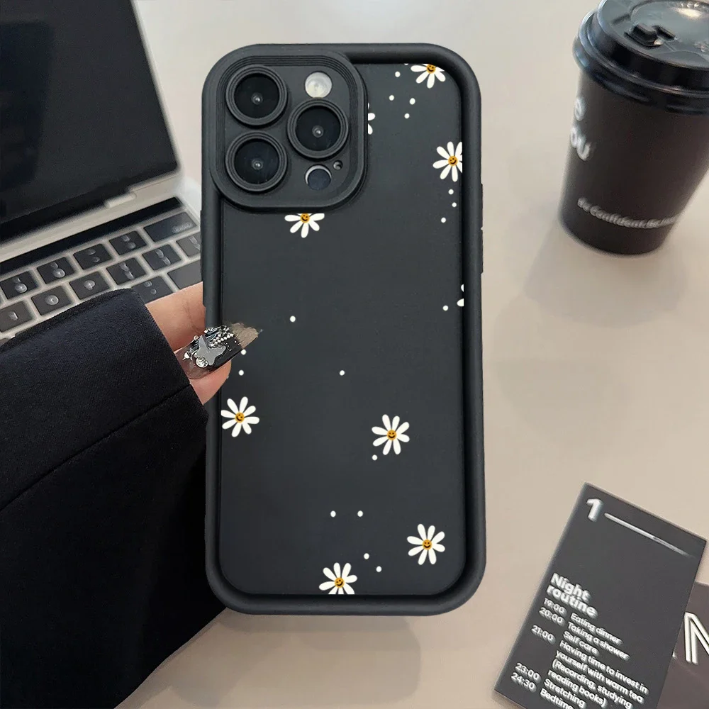 Coque de téléphone en Silicone Daisy Smile, étui pour Samsung Galaxy A56 A55 A54 A53 A36 A35 A34 A33 A52S S25 S24 Ultra S23 S21 FE S22 Plus