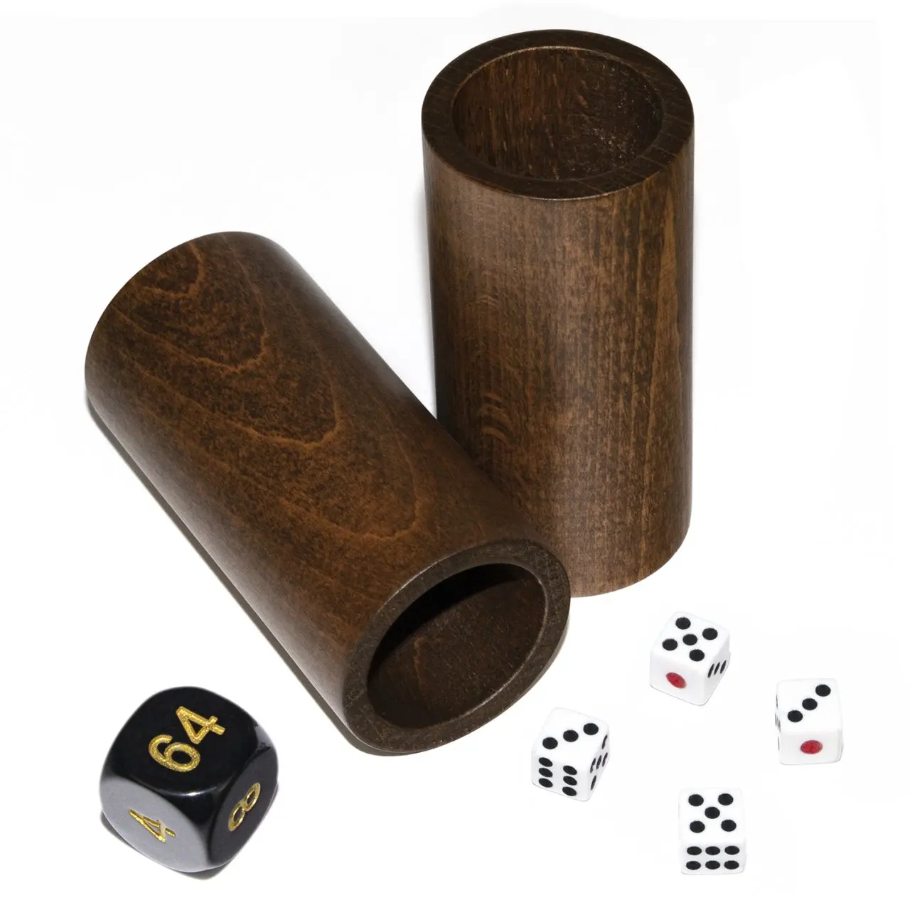 Tazze di dadi in legno giochi da tavolo materiale del Backgammon tempo di divertimento Design speciale Vido Cube vendita calda in legno di noce vendita calda