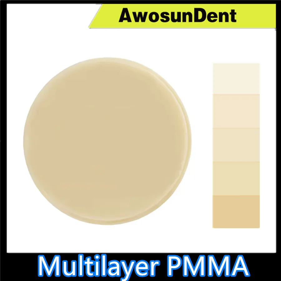 pmma bloco multilayer dental sistema aberto para cad e cam laboratorio odontologico material de dentista 981025 mm 01