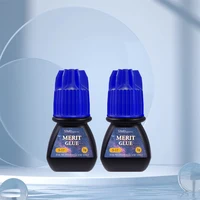 Pegamento personalizado HS 0,5 s Merit Corea HS químico negro 5ml paquete mágico Original Cola Merit pegamento HS 17 cilios con adhesivo para pestañas