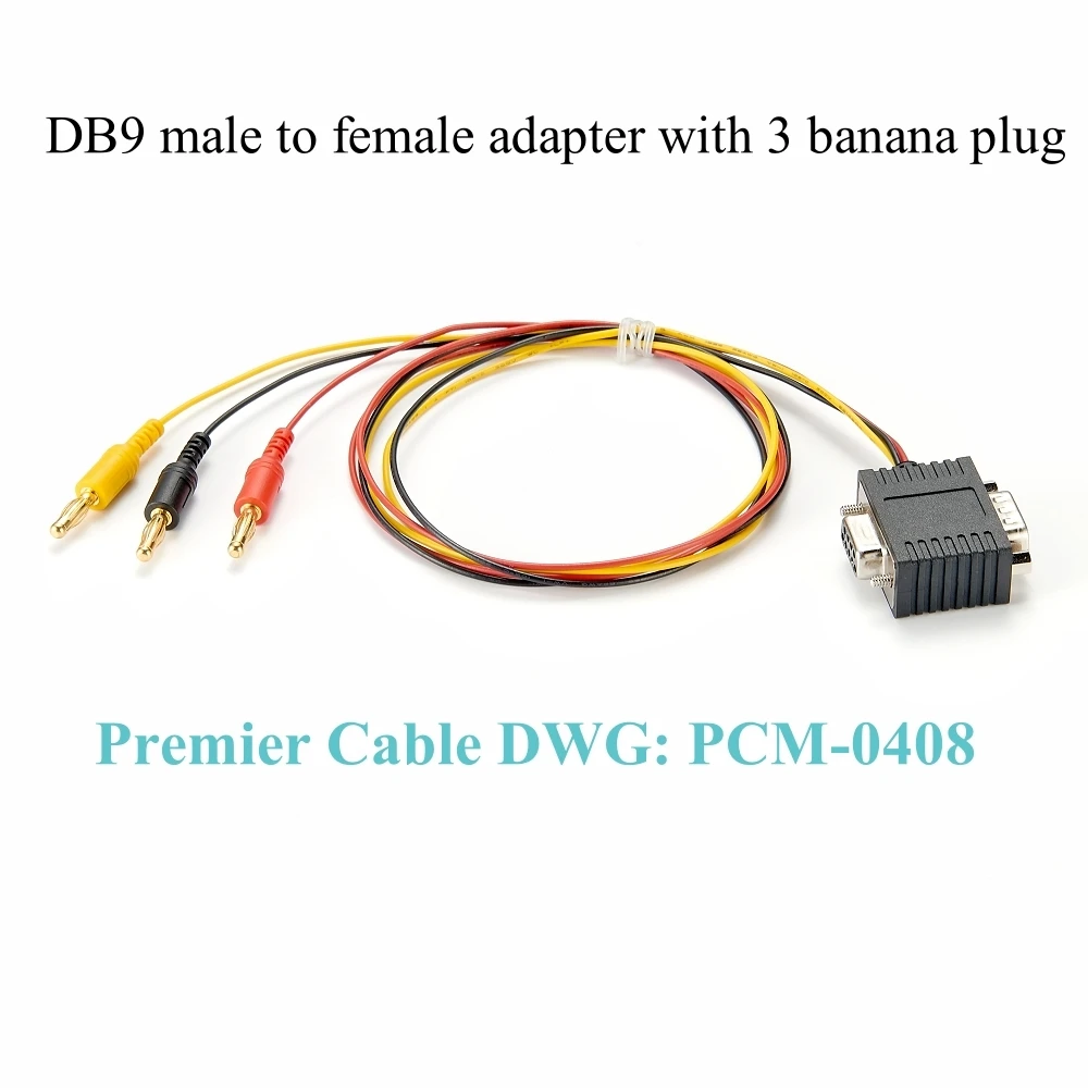 

DB9 Male to Female adapter with 3 banana plug D Sub DB9 plug field bus CAN and LIN Connection for PC Bus communication Cable