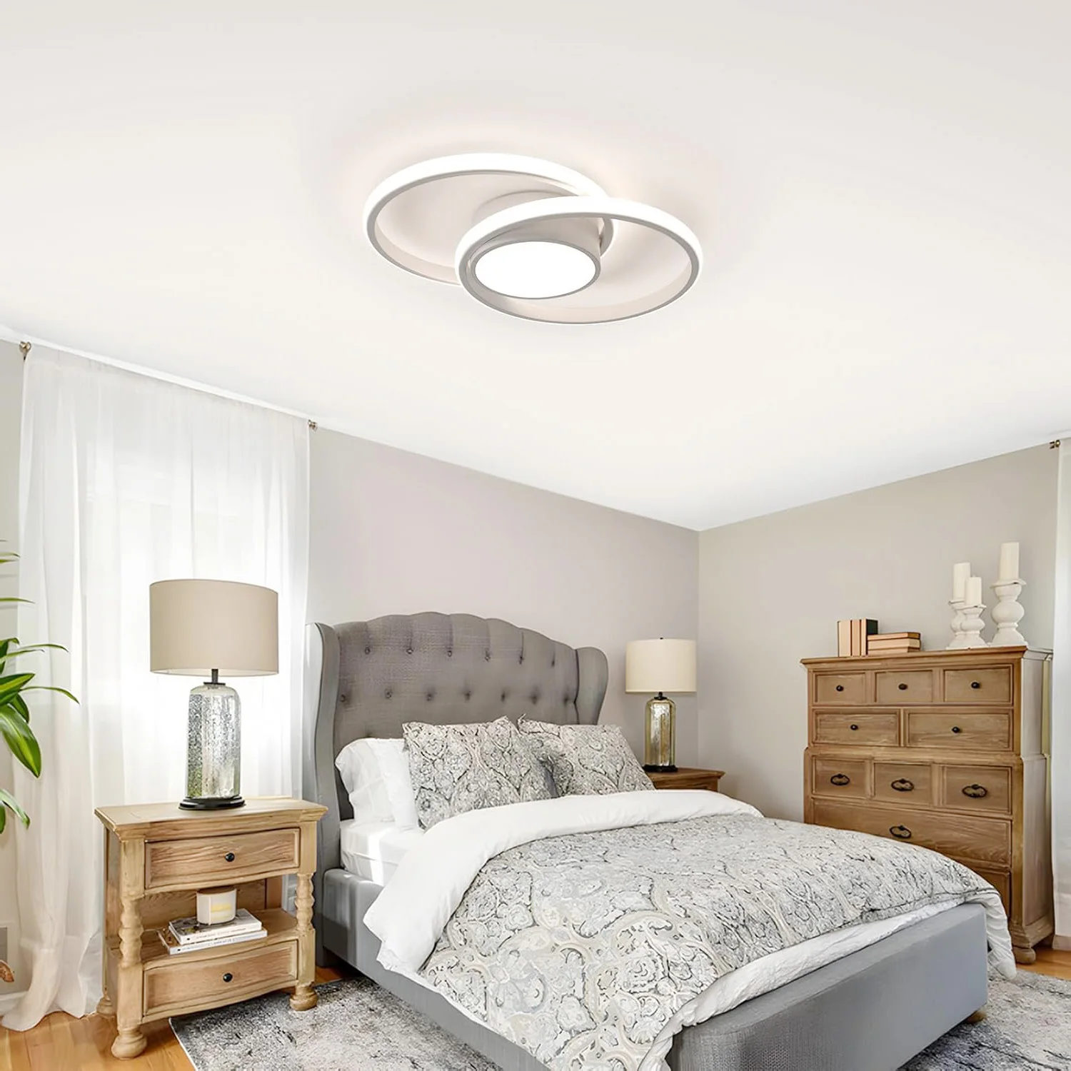 Neutrale weiße 4500K LED-Deckenleuchte, moderne Deckenleuchte, weiße runde LED für Küche, Esszimmer, Schlafzimmer, Flur – Detail 6